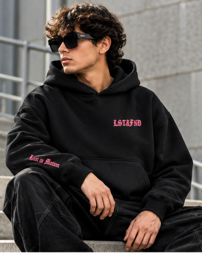 LOST IN MOTION HOODIE BLACK