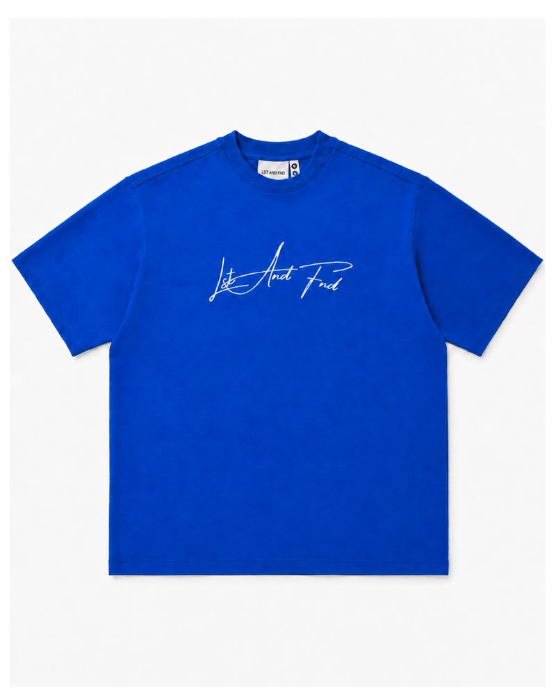 LST AND FND MONOGRAM COBALT