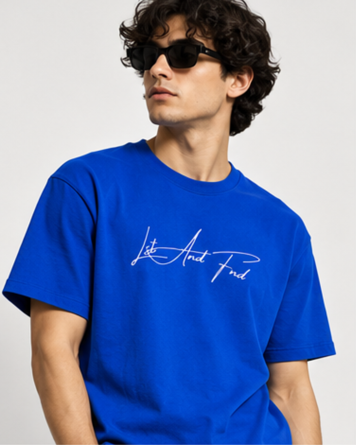 LST AND FND MONOGRAM COBALT