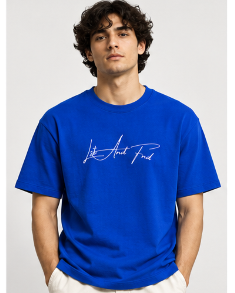 LST AND FND MONOGRAM COBALT